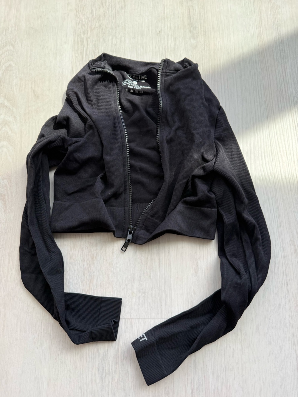 SET Active Black Full-Zip Athletic Sculptflex Jacket